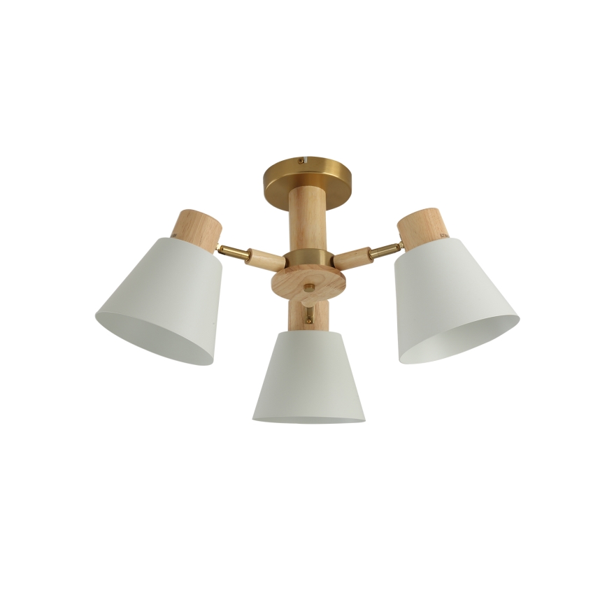Brilagi - Opbouwplafondlamp LUND WOOD 3xE27/40W/230V Ø 50 cm hout