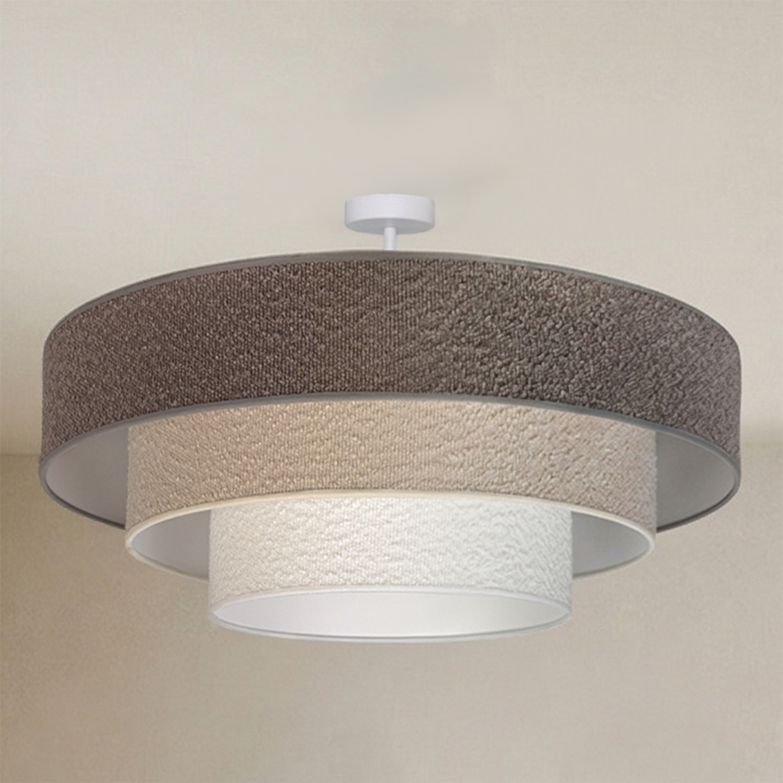 Brilagi - Opbouwplafondlamp LUNETA 3xE27/60W/230V Ø 80 cm grijs/crème/wit