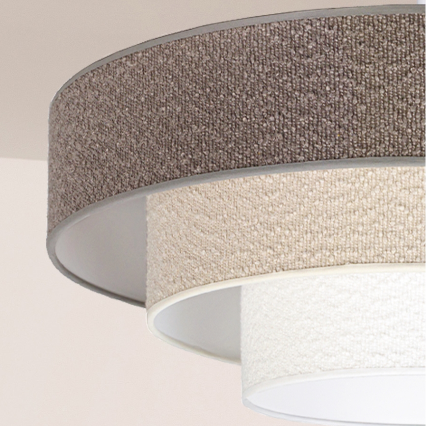 Brilagi - Opbouwplafondlamp LUNETA 3xE27/60W/230V Ø 80 cm grijs/crème/wit