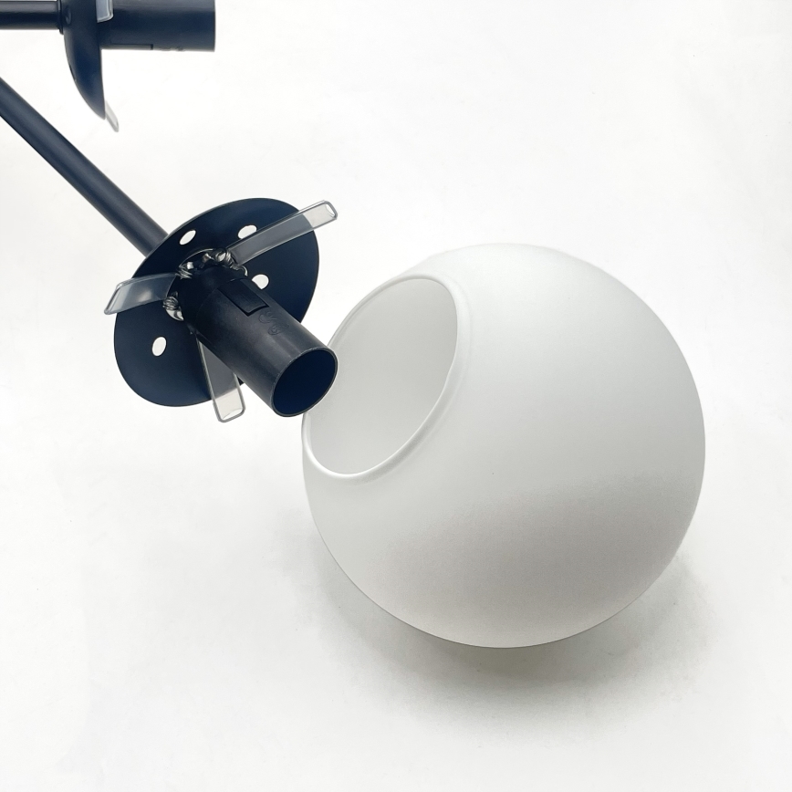 Brilagi - Opbouwplafondlamp MALIVA 6xE14/15W/230V zwart/wit