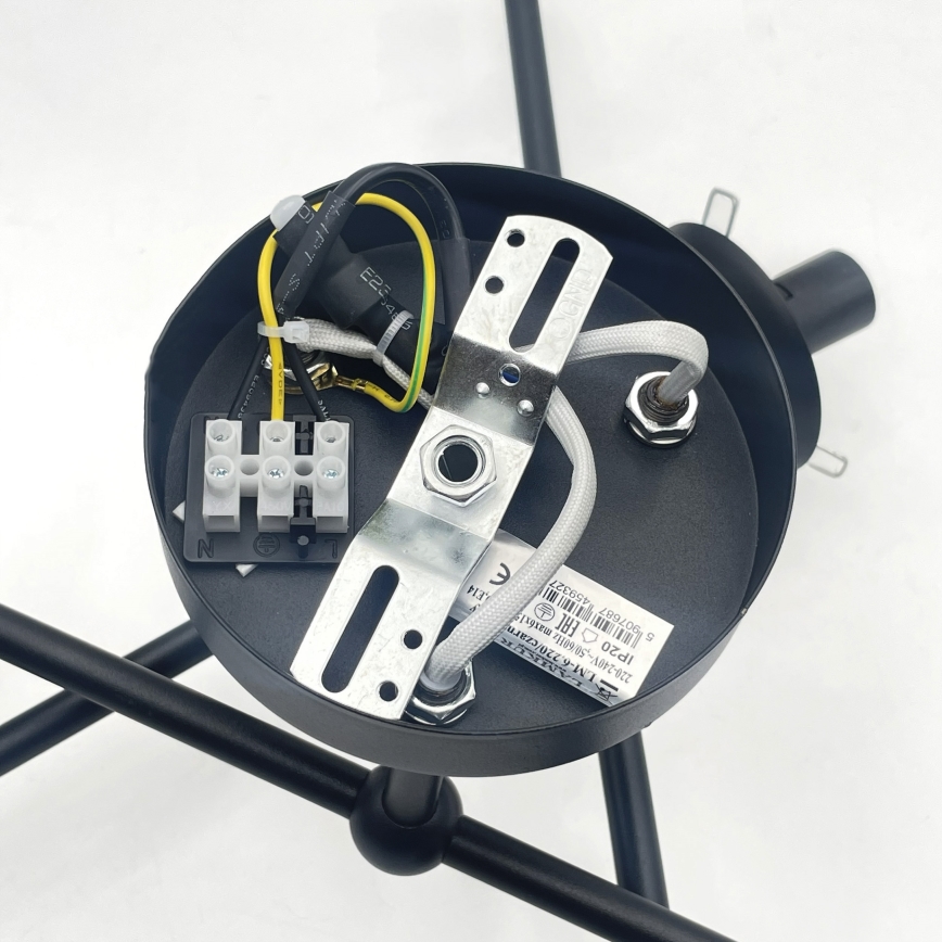 Brilagi - Opbouwplafondlamp MALIVA 6xE14/15W/230V zwart/wit