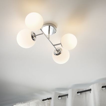 Brilagi - Opbouwplafonnière MALONY 4xE14/20W/230V glanzend chroom