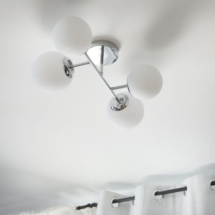 Brilagi - Opbouwplafonnière MALONY 4xE14/20W/230V glanzend chroom