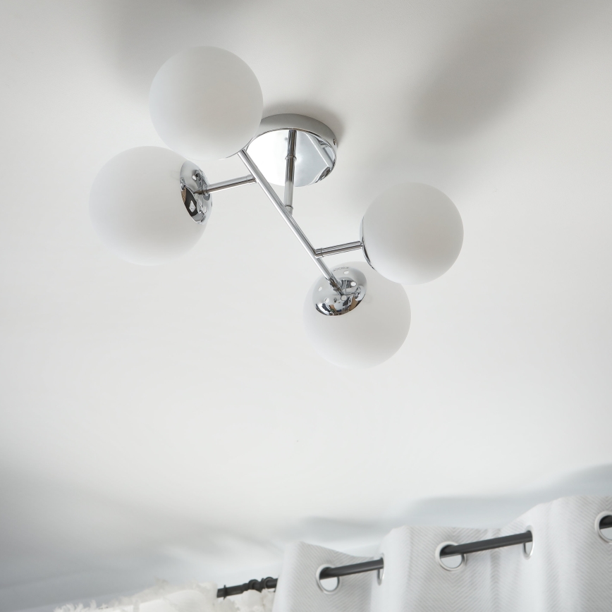 Brilagi - Opbouwplafonnière MALONY 4xE14/20W/230V glanzend chroom