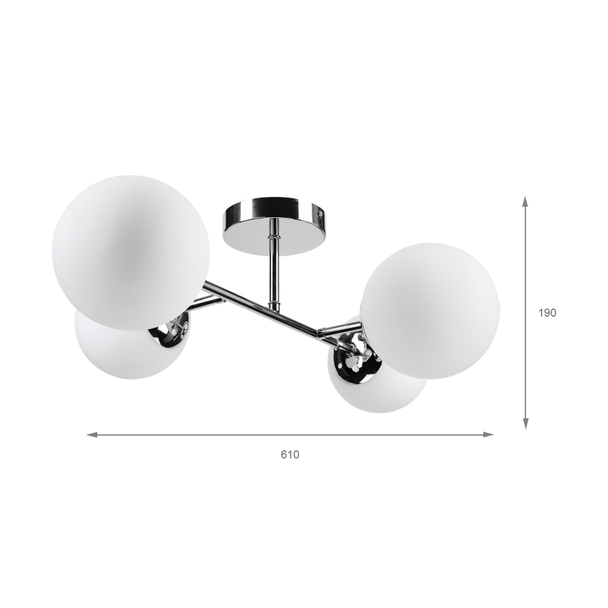 Brilagi - Opbouwplafonnière MALONY 4xE14/20W/230V glanzend chroom