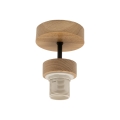 BRILAGI - Opbouwplafonnière PARTY, 1x E27/60W/230V, Ø 10 cm, eiken