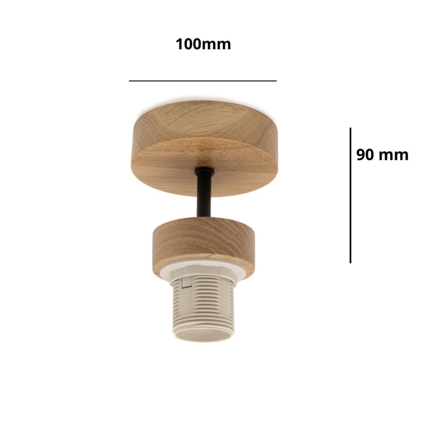 Brilagi - Opbouwplafonnière PARTY, 1x E27/60W/230V, Ø 10 cm, eiken