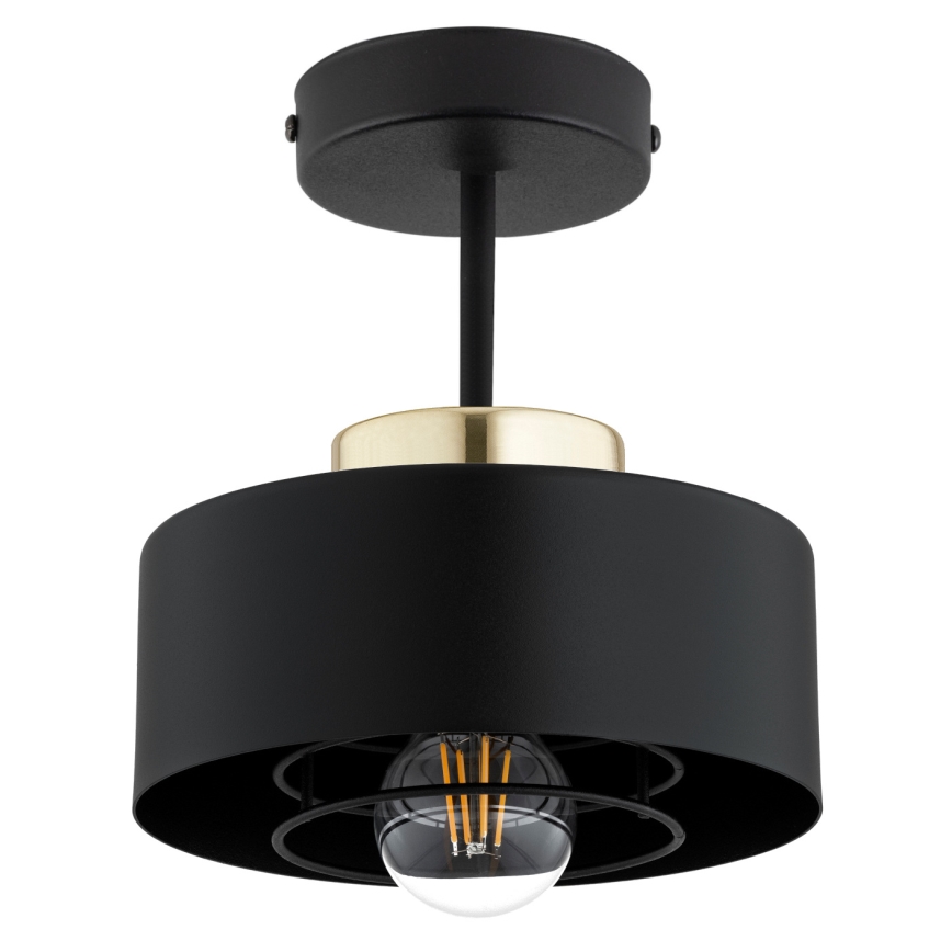 Brilagi - Opbouwplafonnière SPRING 1xE27/60W/230V zwart/goud