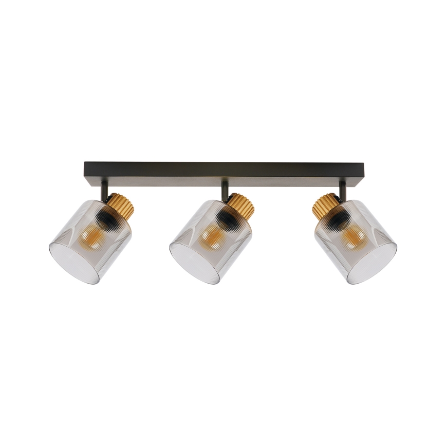 Brilagi - Opbouwspot HYGGE 3xE14/15W/230V zwart/rookglas