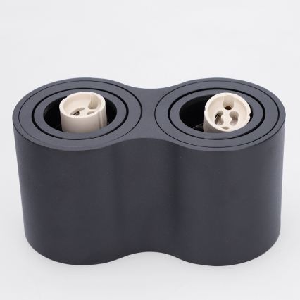 BRILAGI - Opbouwspot MIA DOUBLE 2xGU10/30W/230V zwart