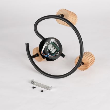 Brilagi - Opbouwspot MODERN WOOD 3x GU10/8W/230V hout/zwart