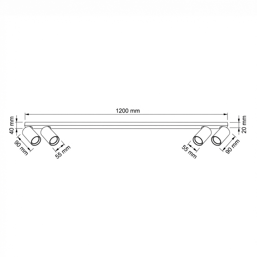BRILAGI - Opbouwspot SELE LONG 4xGU10/30W/230V wit
