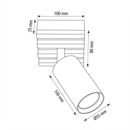 Brilagi - Opbouwspot SELE WOOD 1xGU10/30W/230V wit/hout