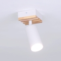 Brilagi - Opbouwspot SELE WOOD ACOUSTIC 1xGU10/30W/230V wit/hout