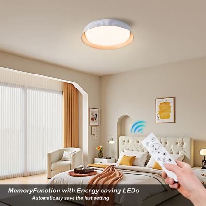 Brilagi - Dimbare LED-plafondlamp ORINO LED/54W/230V 3000-6000K wit Ø 43 cm + afstandsbediening