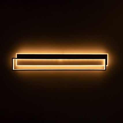 Brilagi - dimbare LED-plafondlamp OUTLINE LED/90W/230V 3000-6000K 18x100 cm wit/zwart + afstandsbediening