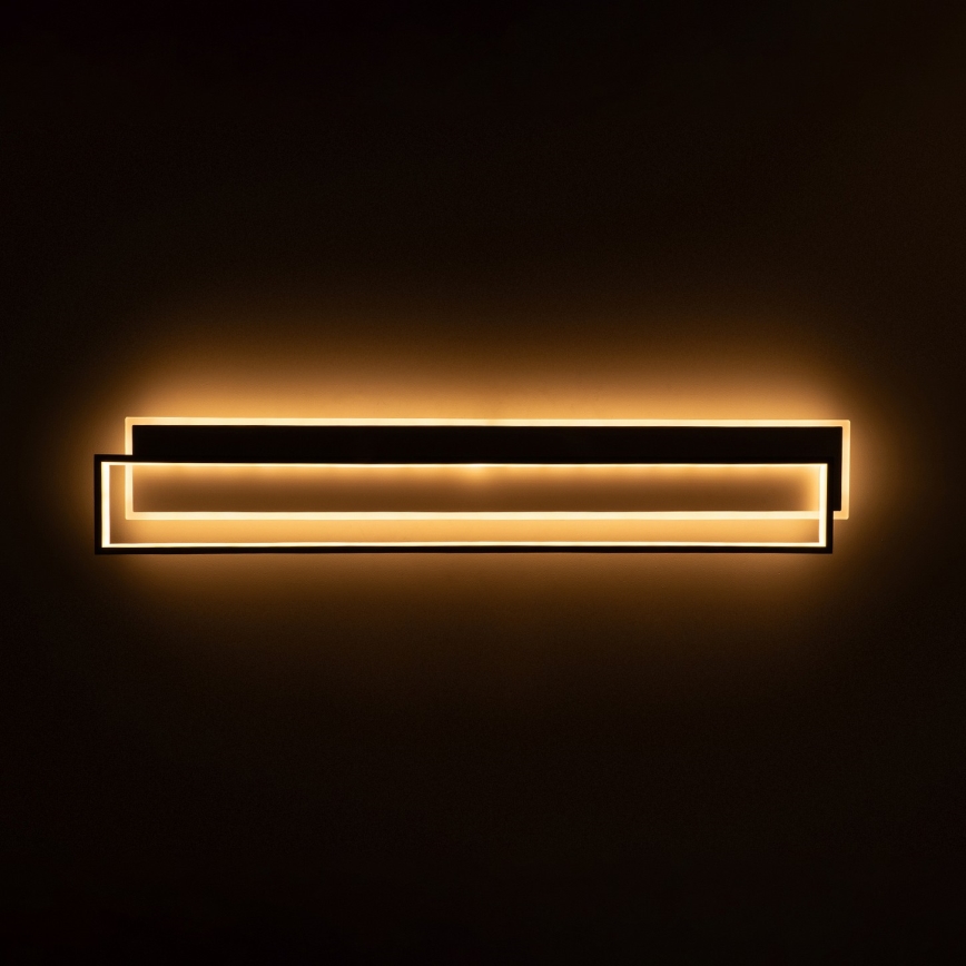Brilagi - dimbare LED-plafondlamp OUTLINE LED/90W/230V 3000-6000K 18x100 cm wit/zwart + afstandsbediening