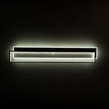Brilagi - dimbare LED-plafondlamp OUTLINE LED/90W/230V 3000-6000K 18x100 cm wit/zwart + afstandsbediening