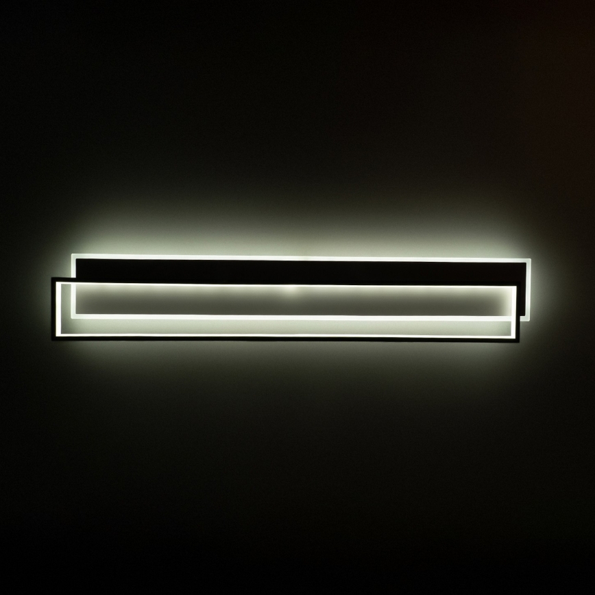 Brilagi - dimbare LED-plafondlamp OUTLINE LED/90W/230V 3000-6000K 18x100 cm wit/zwart + afstandsbediening