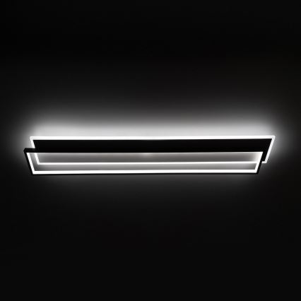 Brilagi - dimbare LED-plafondlamp OUTLINE LED/90W/230V 3000-6000K 18x100 cm wit/zwart + afstandsbediening