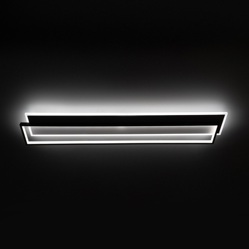 Brilagi - dimbare LED-plafondlamp OUTLINE LED/90W/230V 3000-6000K 18x100 cm wit/zwart + afstandsbediening