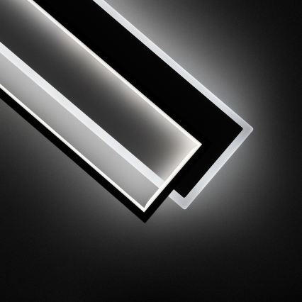 Brilagi - dimbare LED-plafondlamp OUTLINE LED/90W/230V 3000-6000K 18x100 cm wit/zwart + afstandsbediening