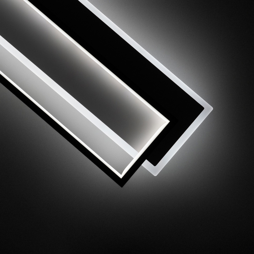 Brilagi - dimbare LED-plafondlamp OUTLINE LED/90W/230V 3000-6000K 18x100 cm wit/zwart + afstandsbediening