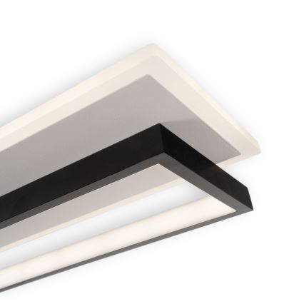 Brilagi - dimbare LED-plafondlamp OUTLINE LED/90W/230V 3000-6000K 18x100 cm wit/zwart + afstandsbediening