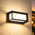 Brilagi - PARKER LED/12W/230V buitenwandlamp met sensor, zwart, IP44
