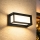 Brilagi - PARKER LED/12W/230V buitenwandlamp met sensor, zwart, IP44