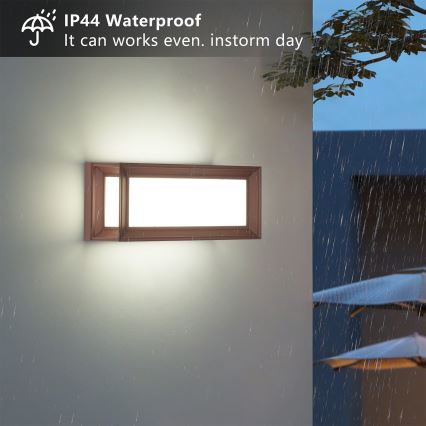 Brilagi - LED buitenwandlamp PARKER LED/12W/230V 3000/4500/6000K bruin IP44