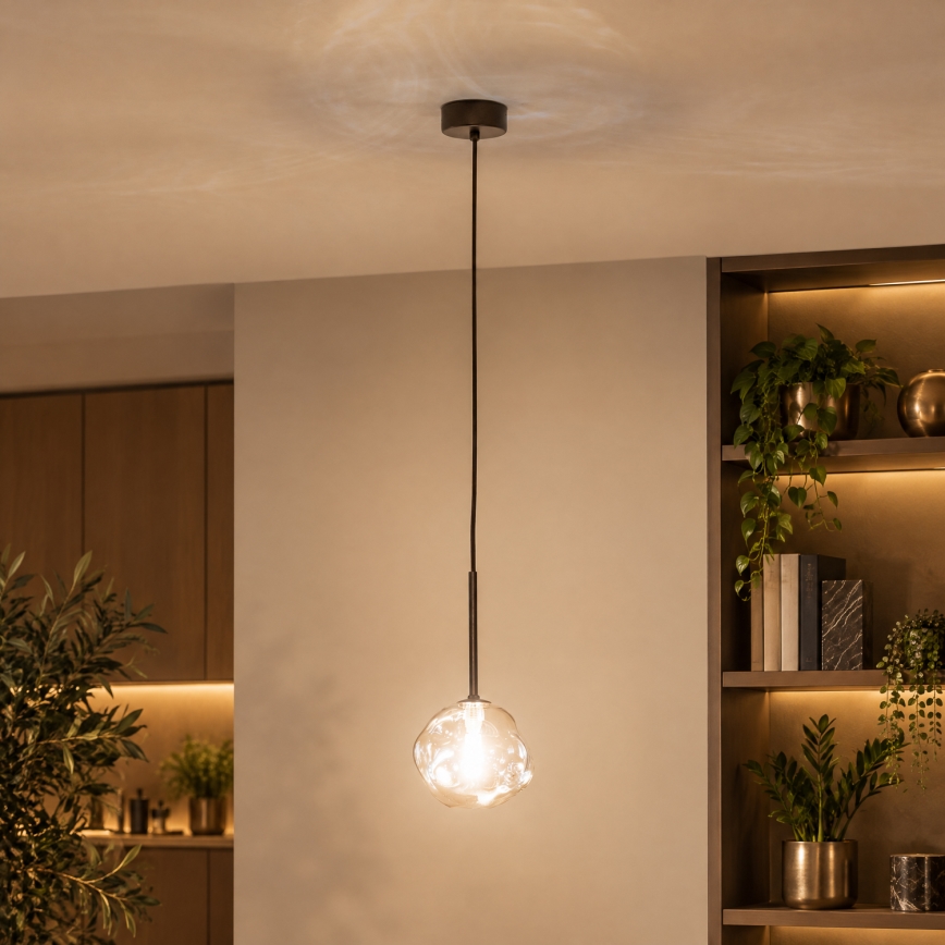 BRILAGI - Pendel aan kabel VULCANO 1xG9/8W/230V Ø 15 cm brons/rookbeige