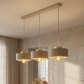 Brilagi - Pendellamp aan kabel 3xE27/60W/230V beige/goud