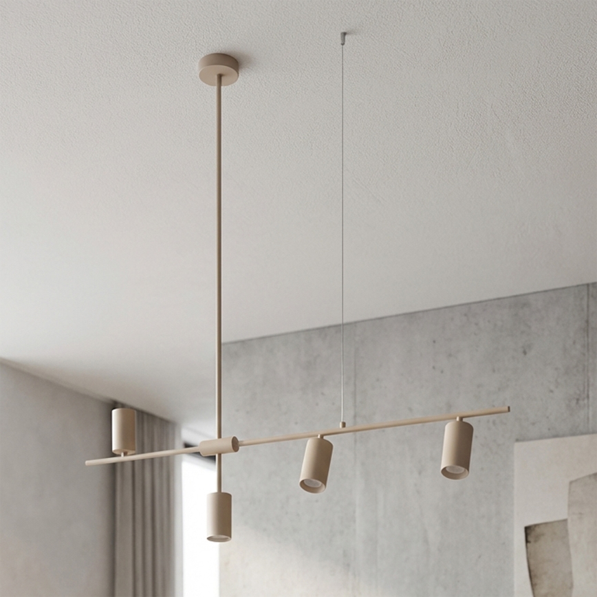Brilagi - Pendellamp aan kabel CRANE 4xGU10/30W/230V beige