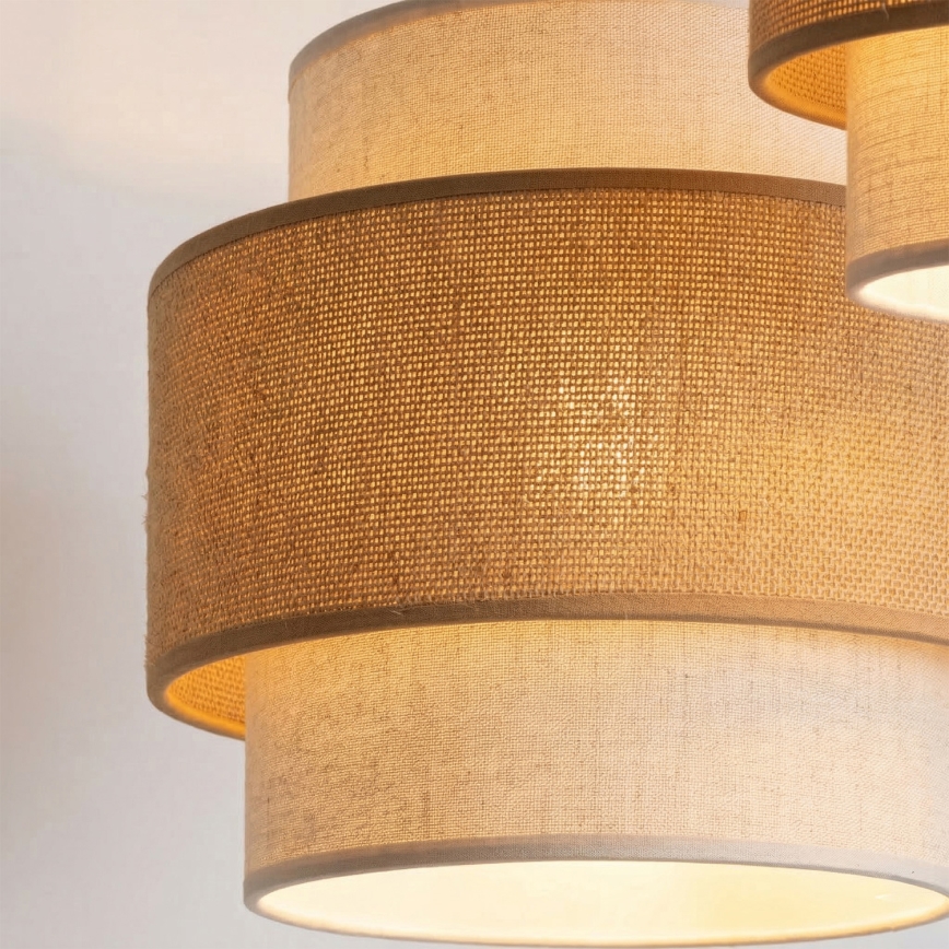 Brilagi - Pendellamp aan kabel SPACE 3xE27/60W/230V Ø 40 cm beige/crème