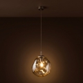 Brilagi - Pendellamp aan kabel VULCANO 1xE27/15W/230V Ø 25 cm brons/rookbeige