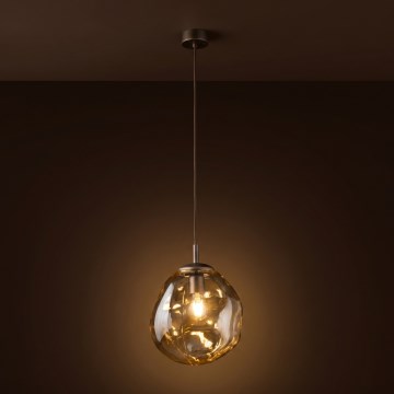 Brilagi - Pendellamp aan kabel VULCANO 1xE27/15W/230V Ø 25 cm brons/rookbeige