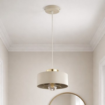 Brilagi - Pendellamp aan snoer SPRING 1xE27/60W/230V Ø 20 cm beige/goud
