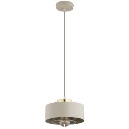 Brilagi - Pendellamp aan snoer SPRING 1xE27/60W/230V Ø 20 cm beige/goud