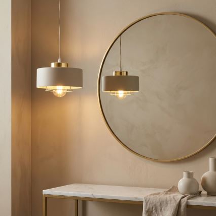 Brilagi - Pendellamp aan snoer SPRING 1xE27/60W/230V Ø 20 cm beige/goud