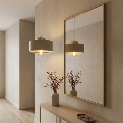 Brilagi - Pendellamp aan snoer SPRING 1xE27/60W/230V Ø 20 cm beige/goud