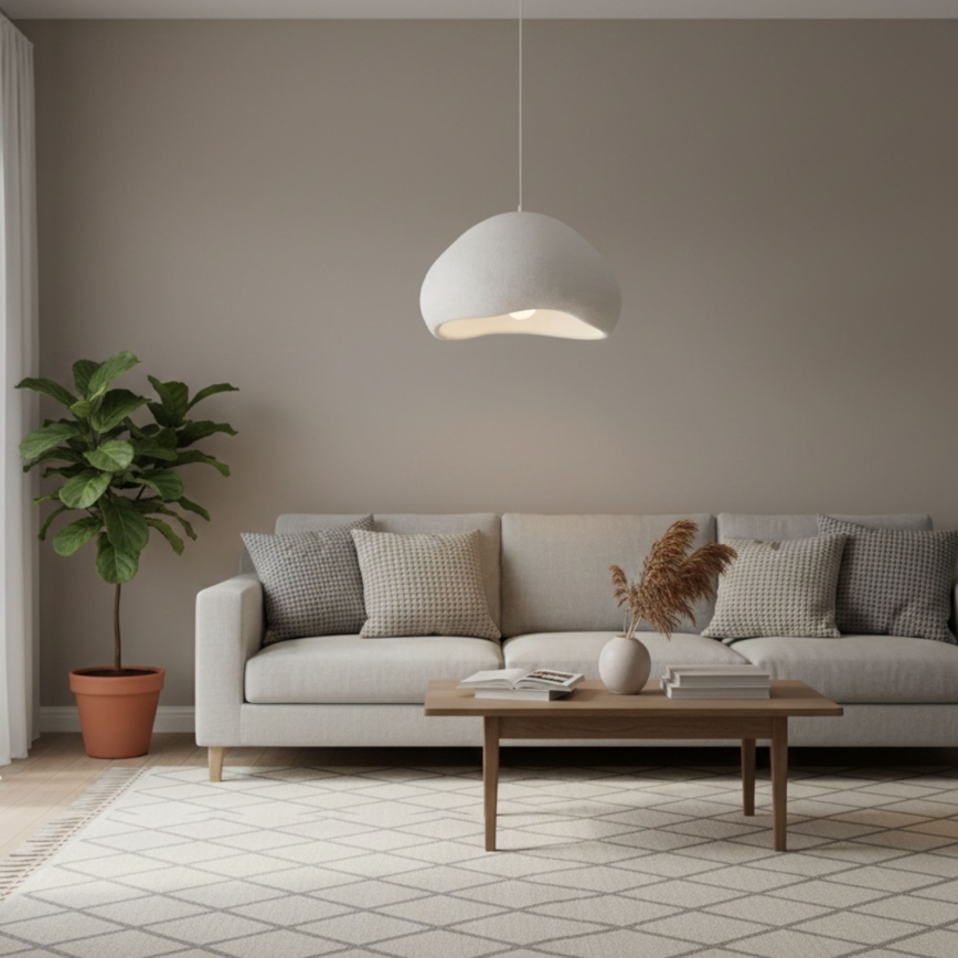 Brilagi - Pendellamp aan snoer WABI SABI 1xE27/40W/230V Ø 50 cm wit