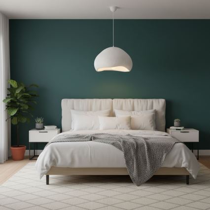 Brilagi - Pendellamp aan snoer WABI SABI 1xE27/40W/230V Ø 50 cm wit