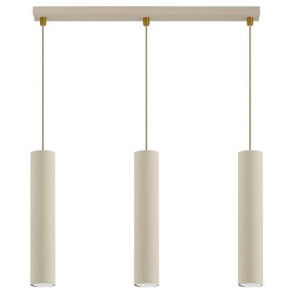 Brilagi - Pendellamp met kabel 3xGU10/15W/230V beige/goud