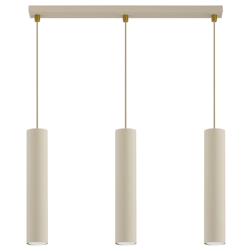 Brilagi - Pendellamp met kabel 3xGU10/15W/230V beige/goud