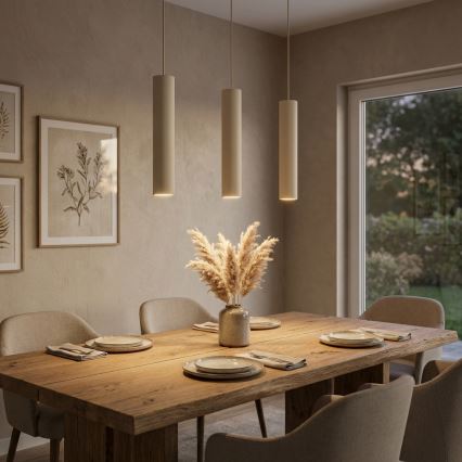 Brilagi - Pendellamp met kabel 3xGU10/15W/230V beige/goud