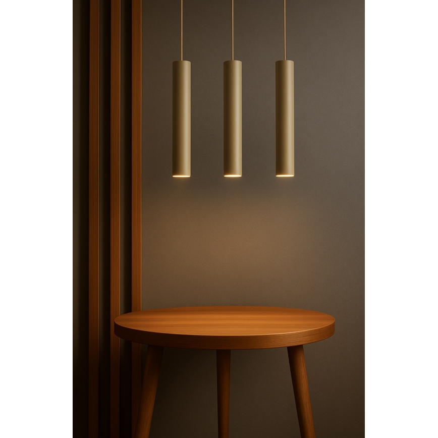 Brilagi - Pendellamp met kabel 3xGU10/15W/230V beige/goud