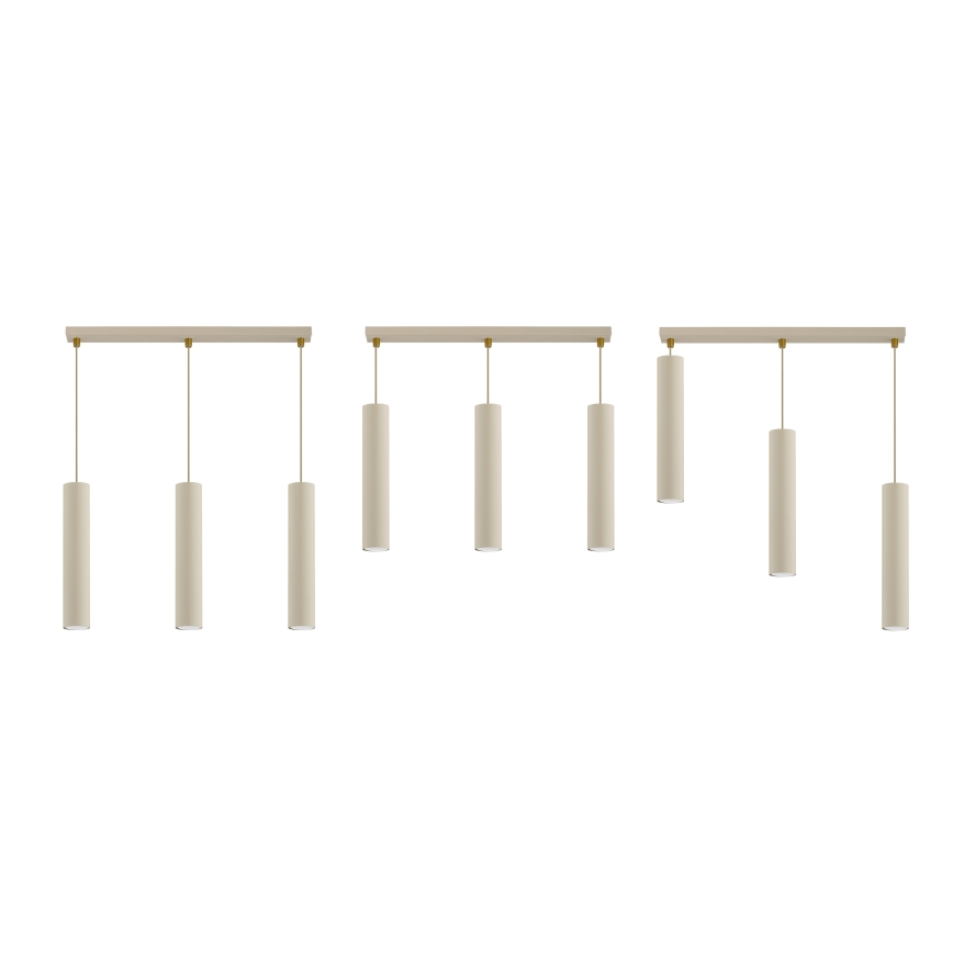 Brilagi - Pendellamp met kabel 3xGU10/15W/230V beige/goud