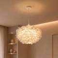 Brilagi - Pendellamp met kabel FEATHER 3xE27/40W/230V Ø 50 cm wit