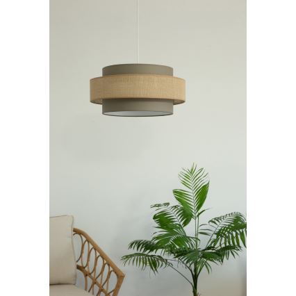 Brilagi - Pendellamp met kabel RESNA 1x E27/60W/230V Ø 40 cm bruin/beige